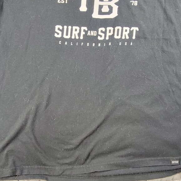 Huntington Beach Surf And Sport Mens Large Black Short Sleeve T Shirt Casual - Picture 5 of 9